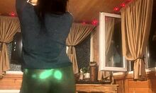 Shiny Leggings Cameltoe Tease Dance By Pretty Slut Wife