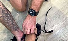 my legs in heels drip with your cum after i broke you using just my feet