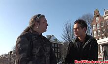 blond amsterdam hooker bends over for tourist's hot cumshot doggystyle