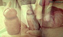 oh god my tiny foreskin dick spurts while my hot girl squirts on her juicy pussy and tits