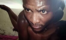 Skinny Black Teen's Tight Ass During Intense Workout Session