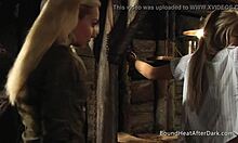 bound teen slave groped and humiliated by milf mistress in chains lezdom