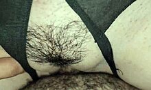 Cuñada moans loud enjoying tight pussy creampie close-up with small cock