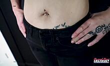 Petite blonde Keyton contrasts innocence with sloppy rimjob deepthroat cum swallow