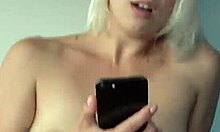 Blonde German housewife bareback fucks neighbor rough while chatting on phone