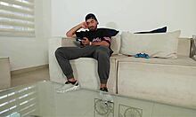 Colombian whore slurps monster cock deepthroat then rides doggystyle bent over till squirting cum gush