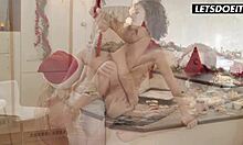 her soft kisses ignite my deepest desires during our christmas passion