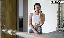 roommates charlotte sins and katie kush scissor after naughty talk