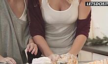 her soft kisses ignite my deepest desires during our christmas passion