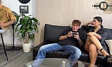 unexpectedly i fuck my best friend's chubby latina tattooed wife doggystyle as he watches