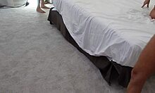 Neighborhood hotwives share handyman's huge latin cock bareback orgy