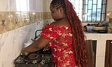 My heart races with raw breeding urge in kitchen this Valentine's