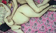 Hairy bbw indian stepmom's chubby pussy takes stepson cock