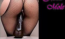 Pawg In Pantyhose Rides Dildo Hard Wet Pussy Sounds Big Round Ass Gaping!