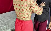 Desi Bhabhi's Hairless Chut Gets Thirst Quenched by Friend in Oiled Domination