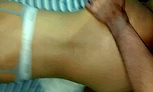 Her sister bends over tighter for raw doggystyle pounding