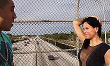 vero's huge booty bent over for first big cock doggystyle miami