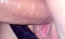 hot wife in lingerie gets pussy dripping wet from hubby's fingers in hotel sex