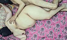 Hairy bbw indian stepmom's chubby pussy takes stepson cock