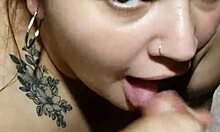 Big Boobs BBW Chubby Gives Fat Monster Cock Sloppy POV Blowjob Cumshot