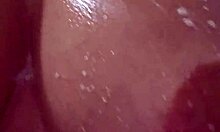 Mom Bent Over Dildo Fucks Big Pussy Squirting Creampie in Bathroom
