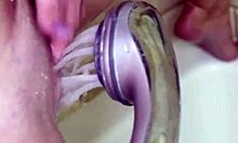 Masturbating Teen 18+ Takes Facial in Shower
