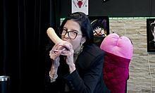 morena leticia braga shows off her sloppy blowjob after admitting fake orgasms and triple kisses