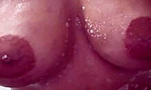 Mom Bent Over Dildo Fucks Big Pussy Squirting Creampie in Bathroom