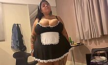 empregada mary jhuana teases boss and ends up sucking his cock for cum