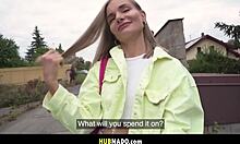 Czech Teenie's Tight Pussy and Small Tits Ride Big Cock Cowgirl Outdoors