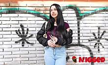 roma amor hunts homeless guy for rough outdoor interracial monster cock pounding