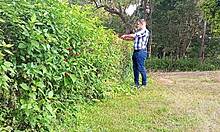 Brazilian Gardener Jerks Monster Thick Cock