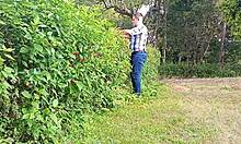 Brazilian Gardener Jerks Monster Thick Cock