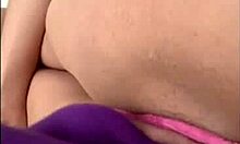 Hot latina masturbates wildly with huge dildo soaking her tight pussy in ecstasy
