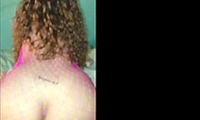 Whoa! Curly redhead pawg rides huge cock raw in fishnets then creampie floods pussy!