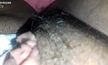 chubby babe slips off heart-print panties teasing her big pussy