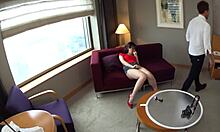 i can't stop staring at this tall japanese student's huge natural tits