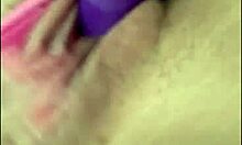 Hot latina masturbates wildly with huge dildo soaking her tight pussy in ecstasy