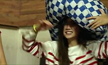 asian teen scissors with perky blonde german babe in hot lesbian play