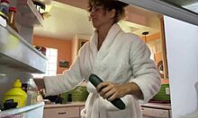 yo this horny east coast stepmom begs for rough anal creampie with big cock dildo