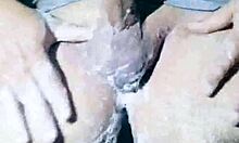 Isn't it tempting watching this exotic naked beauty stroke her sensual body under shower spray outdoors?