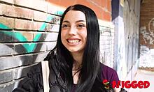 roma amor hunts homeless guy for rough outdoor interracial monster cock pounding