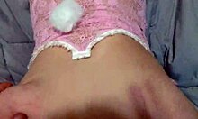 What happens when pregnant bunny in lingerie begs for rough pov creampie pounding?