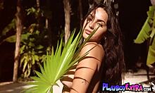 Smoking Hot Naked Teen Claudia Tihan Strips Outdoor Tropics