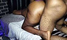 biggest african booty bends over shaking curves in raw doggy display