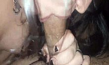 Latina babe delivers deepthroat blowjob swallowing curvy cum like caramel milk