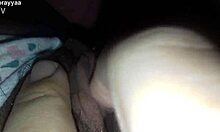 chubby babe slips off heart-print panties teasing her big pussy