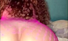 Whoa! Curly redhead pawg rides huge cock raw in fishnets then creampie floods pussy!
