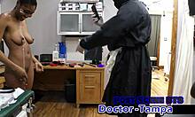 late night stranger daisy mynx bares her tanned skin and shaved pussy for a teasing backstage florida fuck session