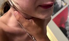 Tiny babe Sophie Tyler's tight wet pussy stretched rough doggystyle deepthroat creampie?